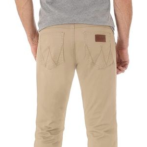 Wrangler Men's Retro Slim Fit Straight Leg Jean 29x32 - khaki material
